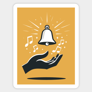 Hand Bell Icon Logo for handbell ringers Sticker